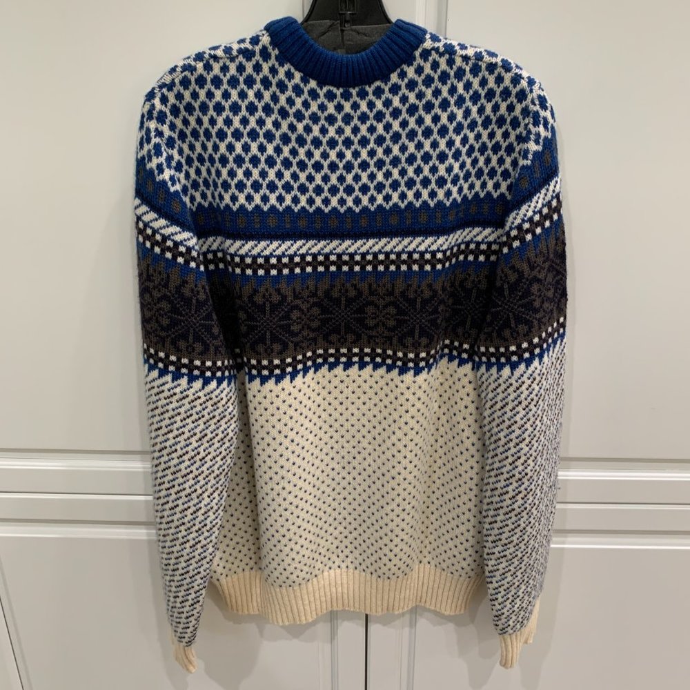 Vintage Men's Geiger Austria Tyrol Blue Wool Sweater - Picture 5 of 5